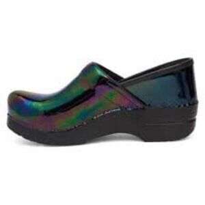 Dansko Women's Professional Patent Clog Petrol Black Iridescent EU 38 US 7.5